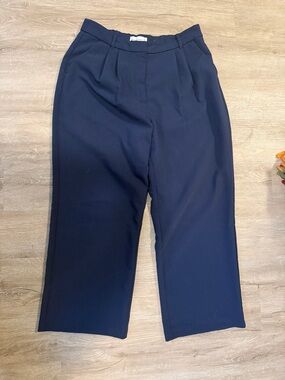 Classic Navy Pleated Trousers